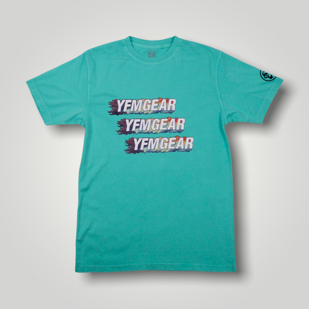 YFM GEAR T-SHIRT (Tie-Dye Flames)